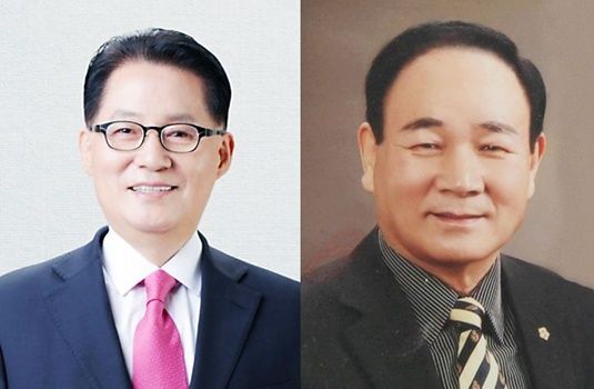 사진 왼쪽 부터 더불어민주당 박지원 후보, 국민의힘 곽봉근 후보.